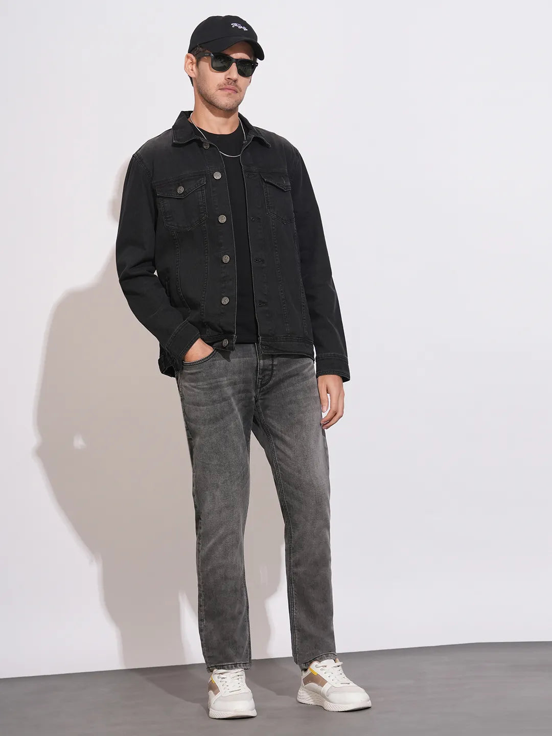 Black Regular Fit Men's Shacket by Being Human Clothing