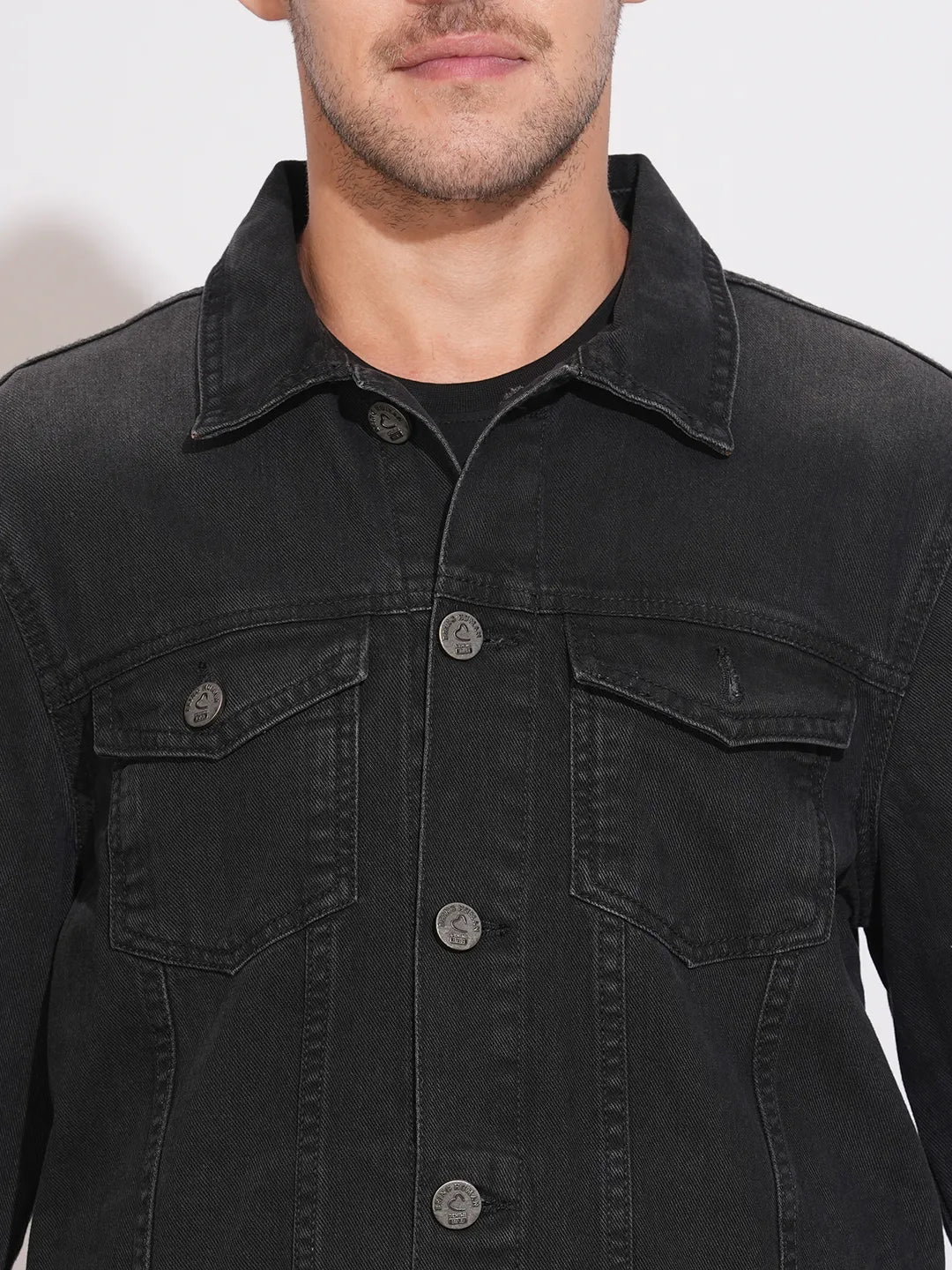 Black Regular Fit Men's Shacket by Being Human Clothing