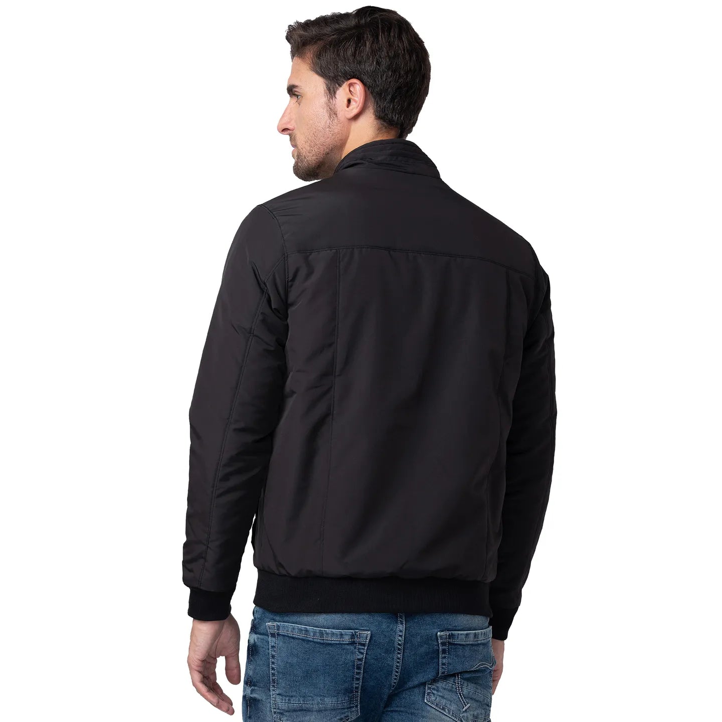 Being Human Clothing Men Regular Fit Collared Jackets-Black