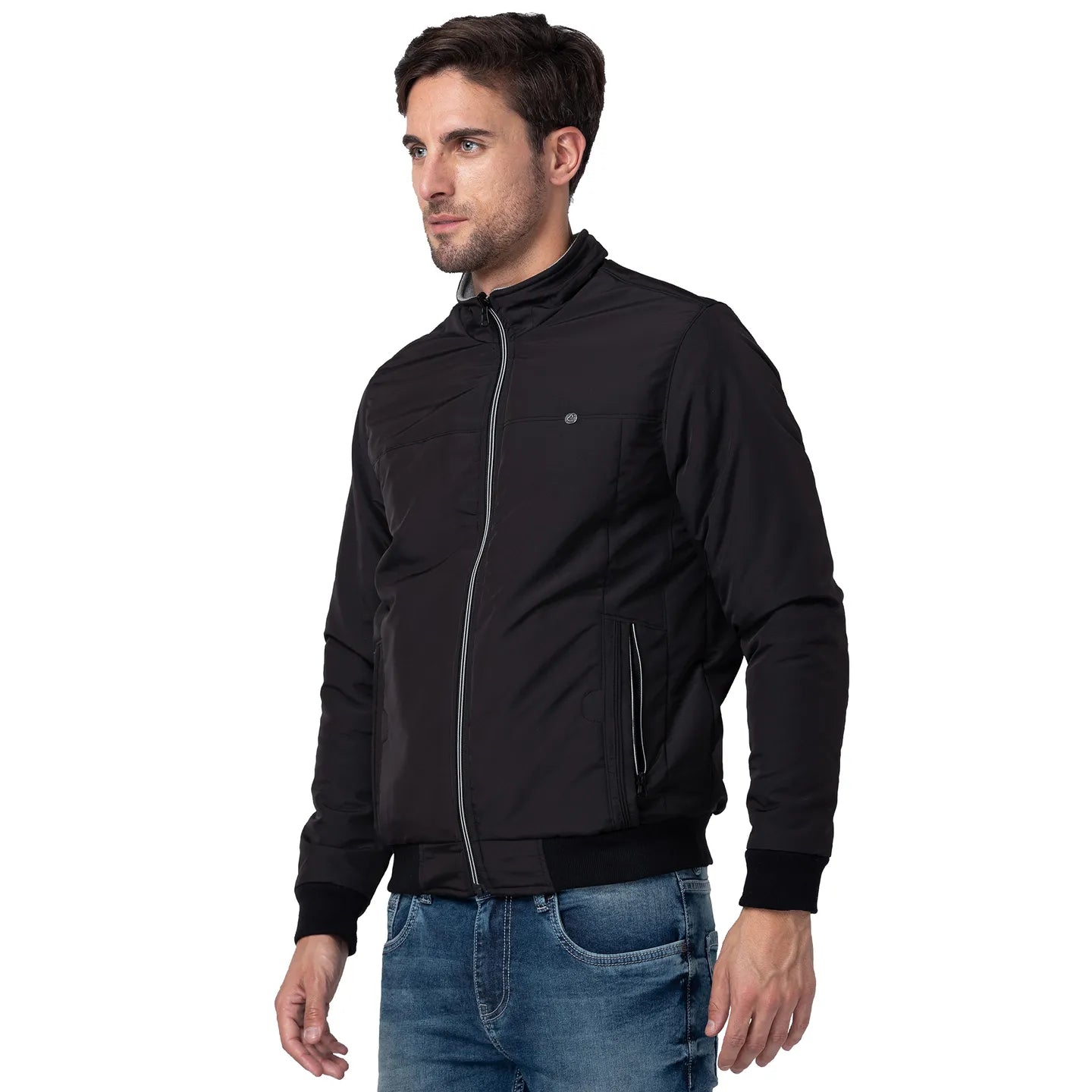 Being Human Clothing Men Regular Fit Collared Jackets-Black