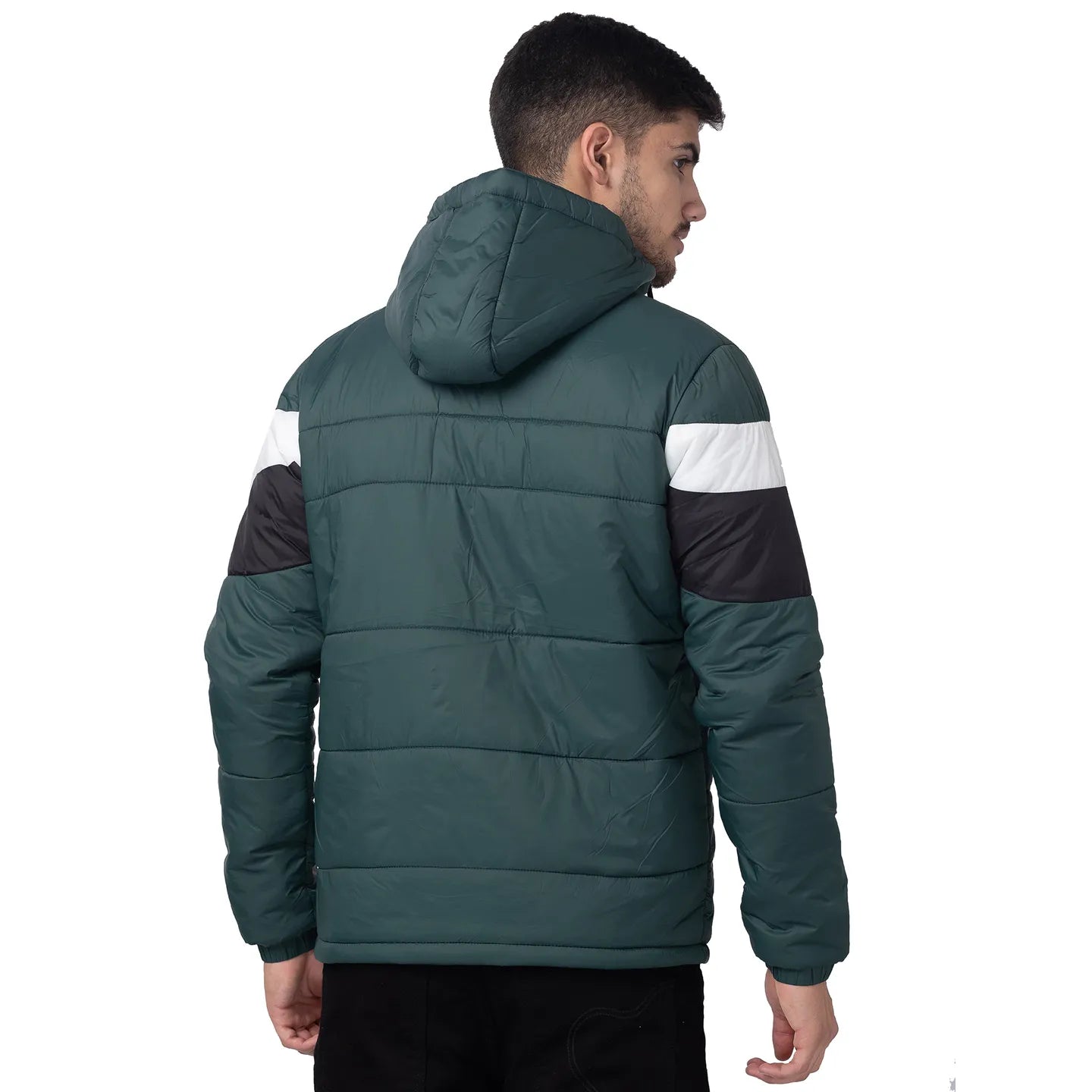 Green Regular Fit Long Sleeves Polyester Men's Jacket by Being Human Clothing