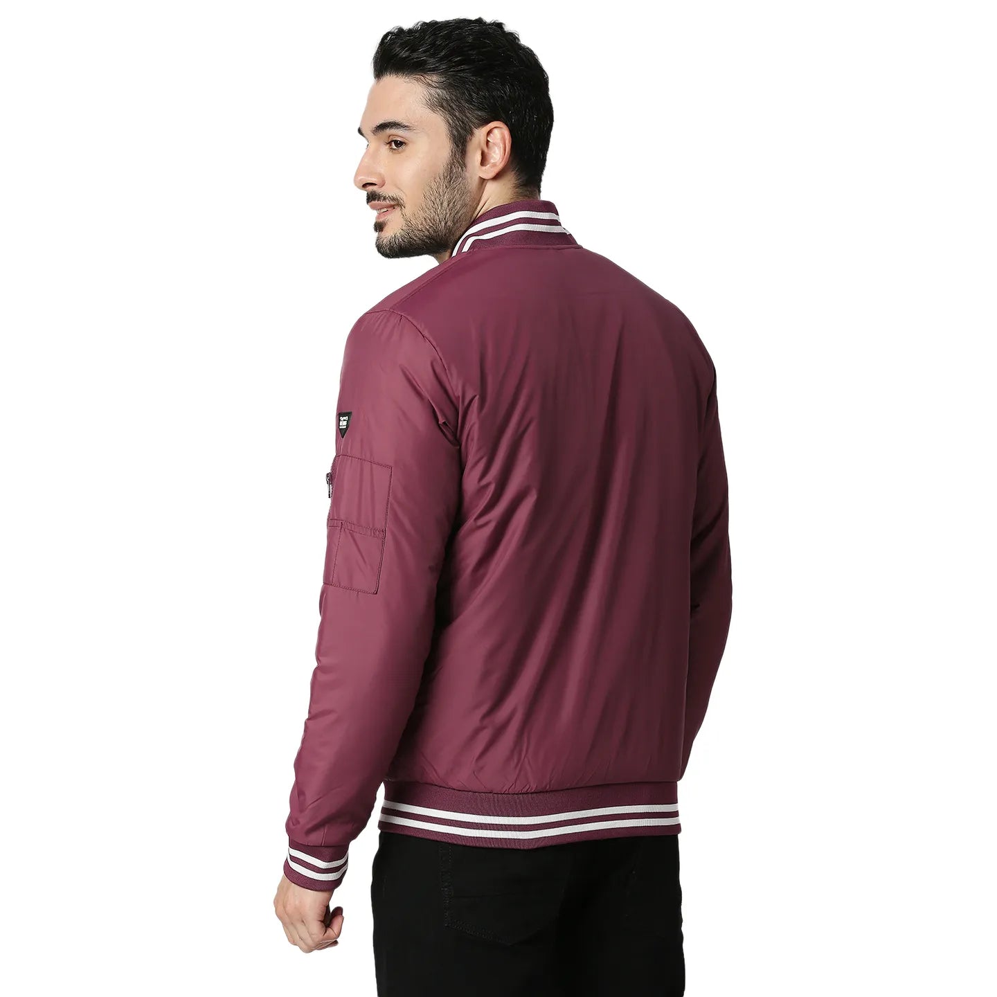 Being Human Clothing Men Regular Fit Collared Jackets-Burgundy