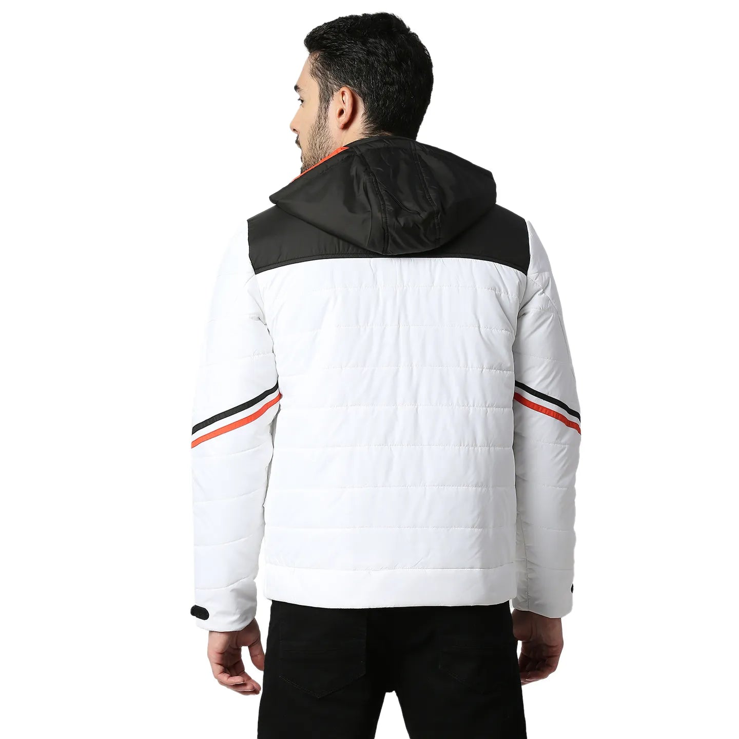 White Regular Fit Long Sleeves Polyester Men's Jacket by Being Human Clothing