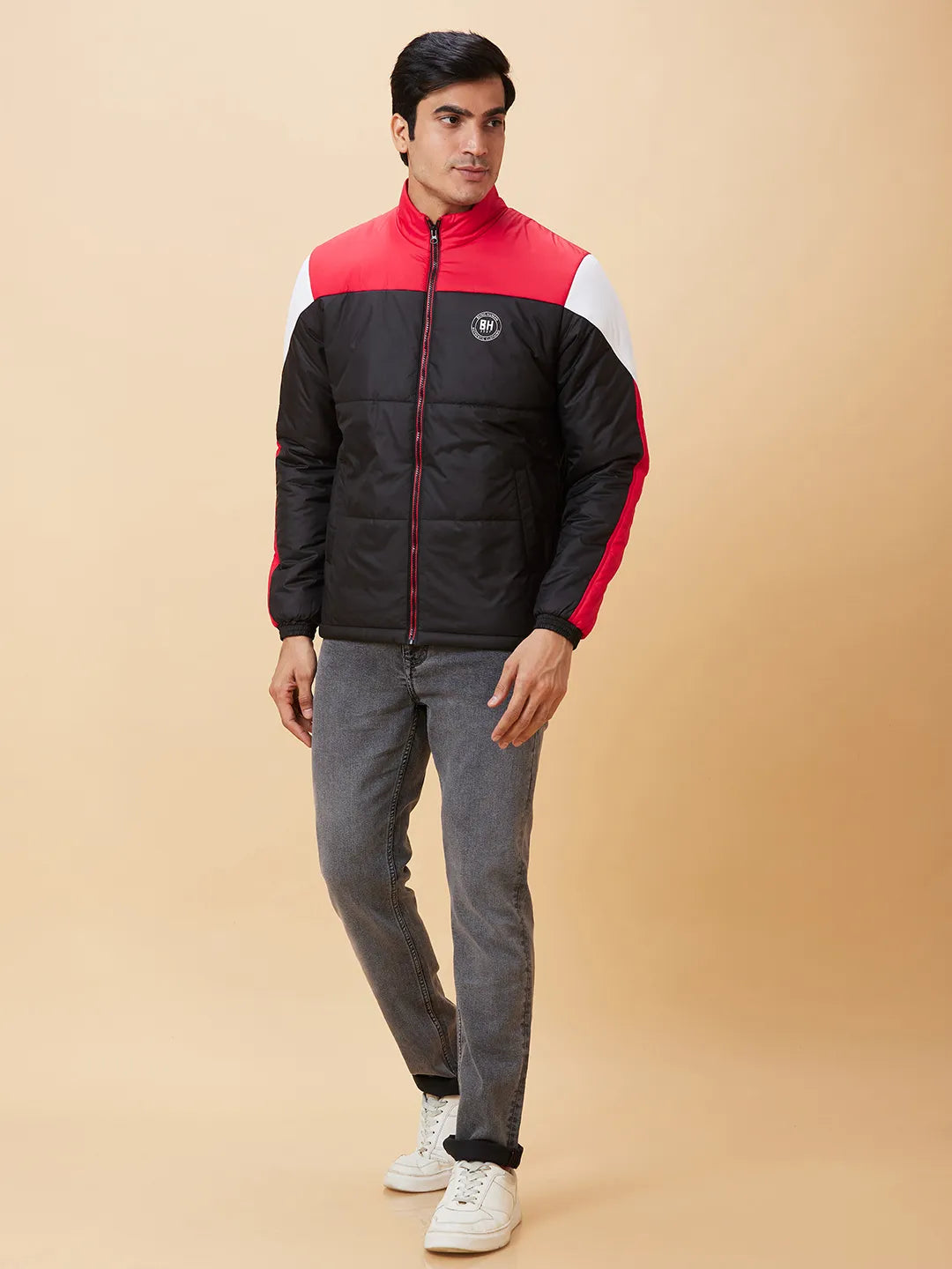 Black Regular Fit Men's Jacket by Being Human Clothing