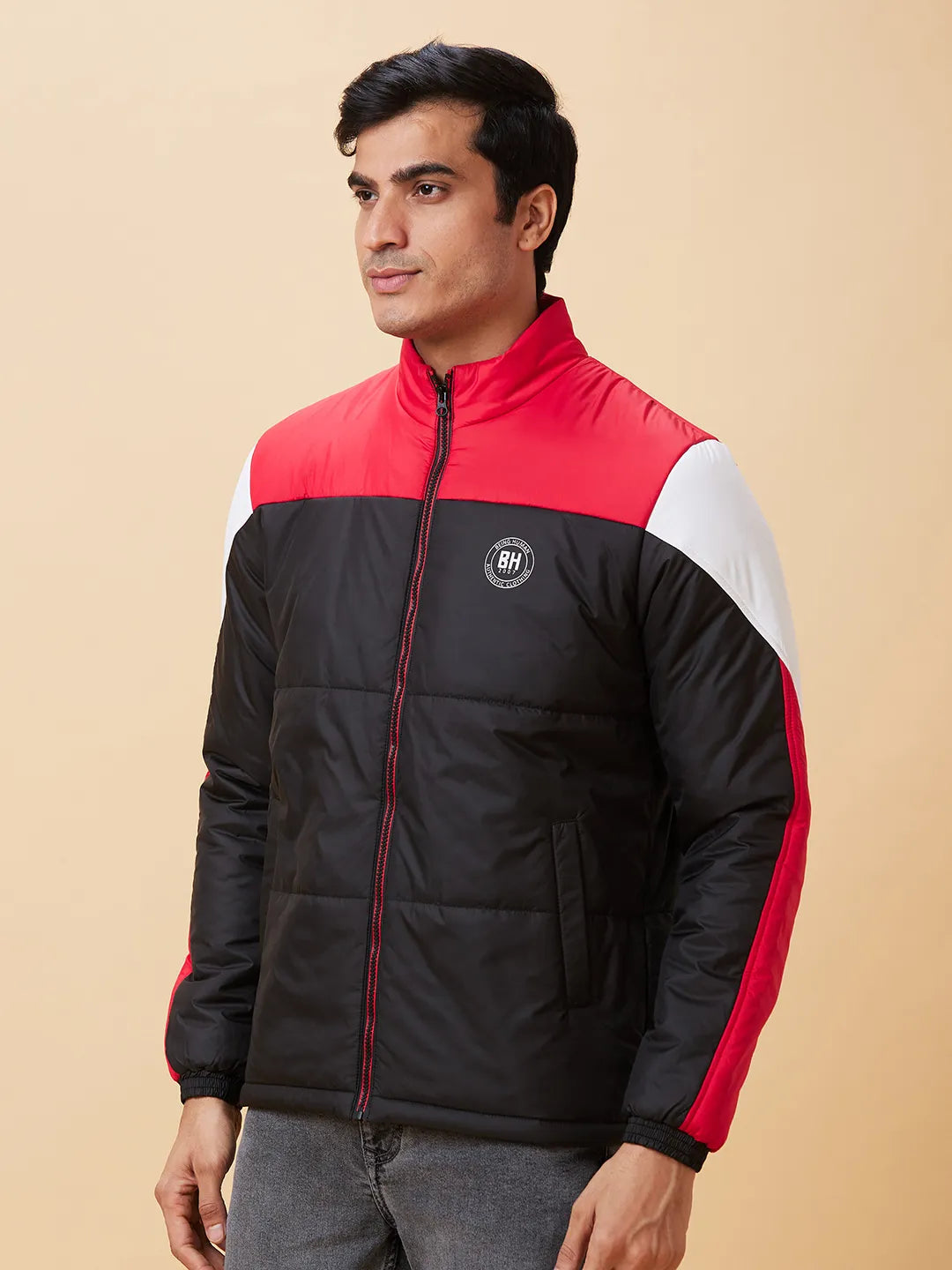 Black Regular Fit Men's Jacket by Being Human Clothing