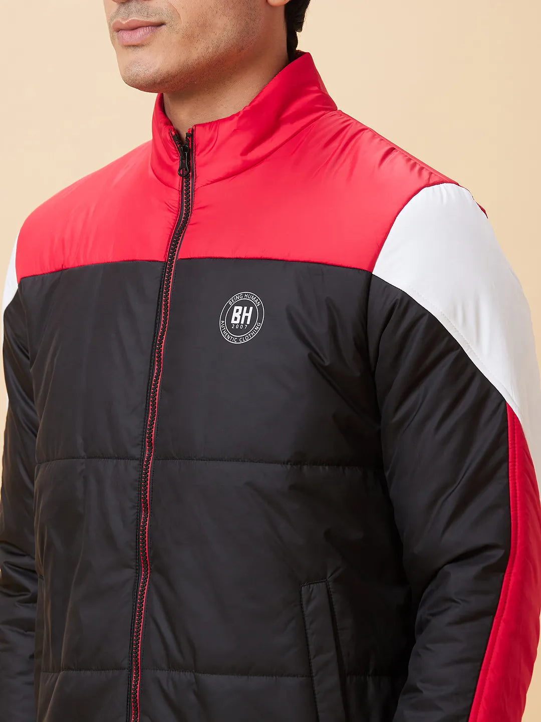 Black Regular Fit Men's Jacket by Being Human Clothing