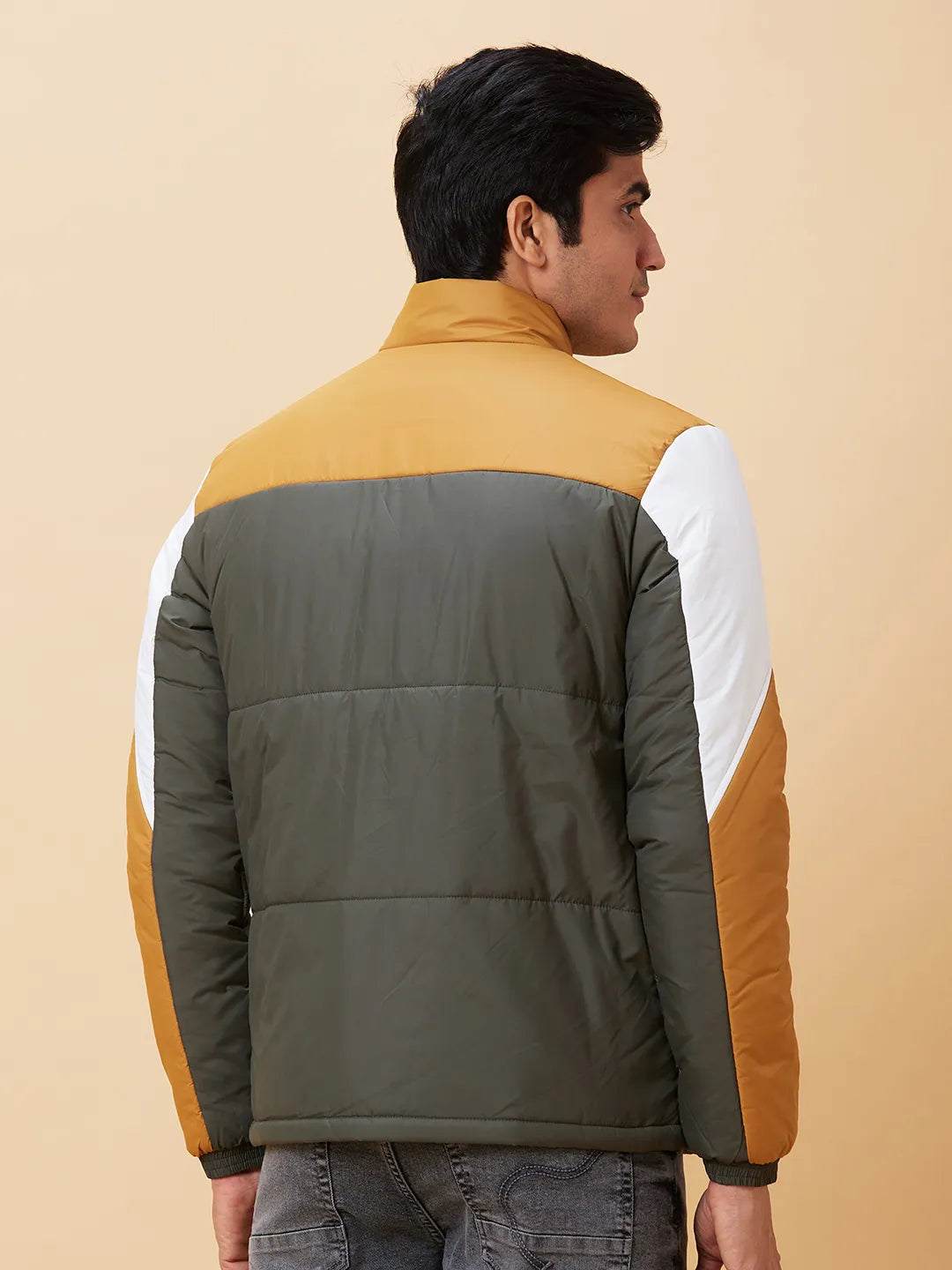 Bottle Green Regular Fit Men's Jacket by Being Human Clothing