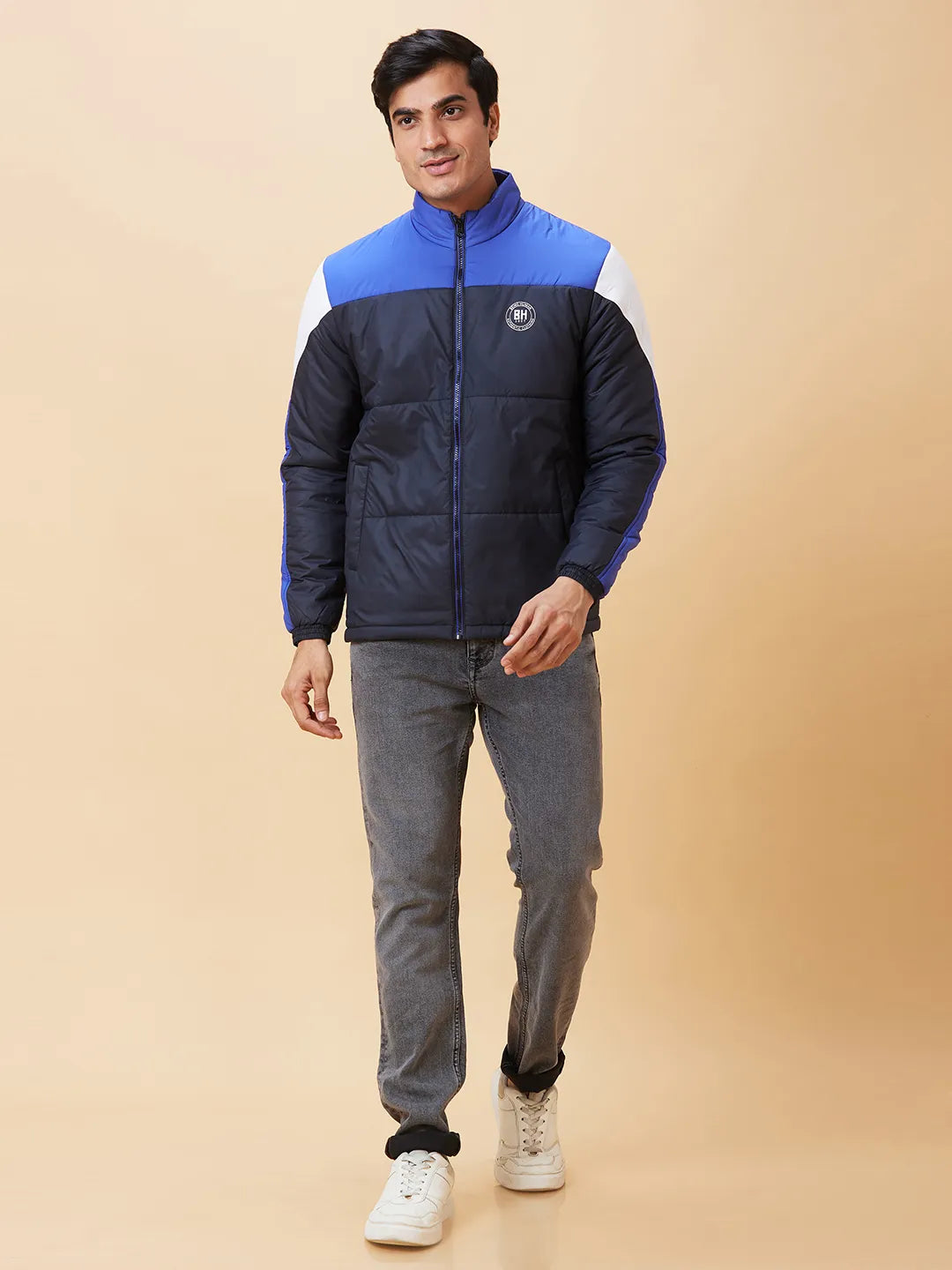 Navy Regular Fit Men's Jacket by Being Human Clothing