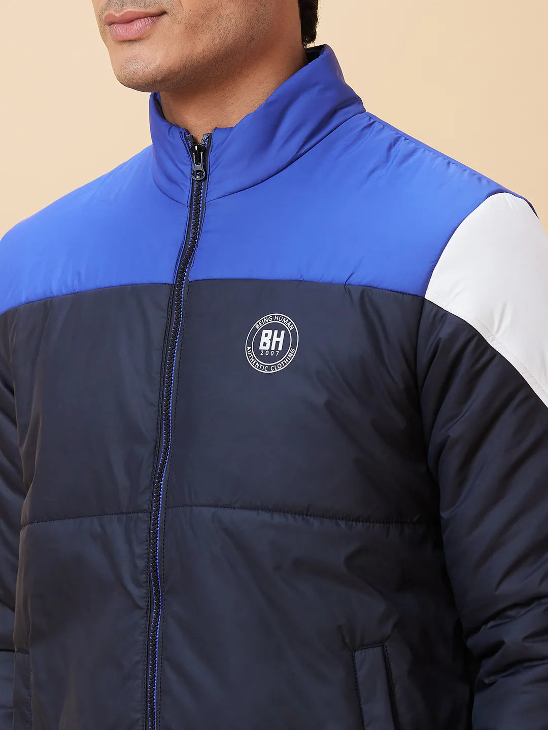 Navy Regular Fit Men's Jacket by Being Human Clothing