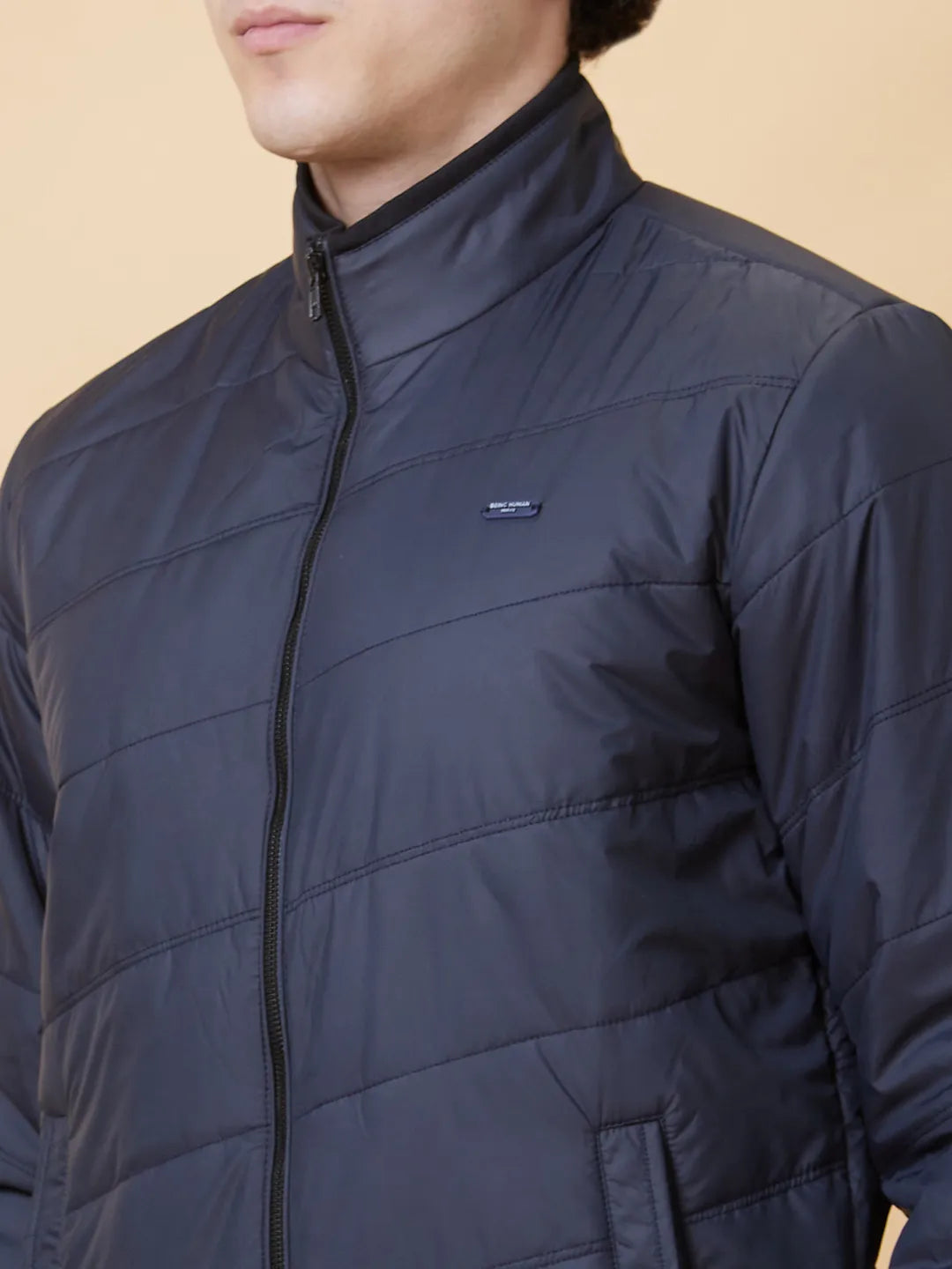 Blue Regular Fit Long Sleeves Men's Jacket by Being Human Clothing