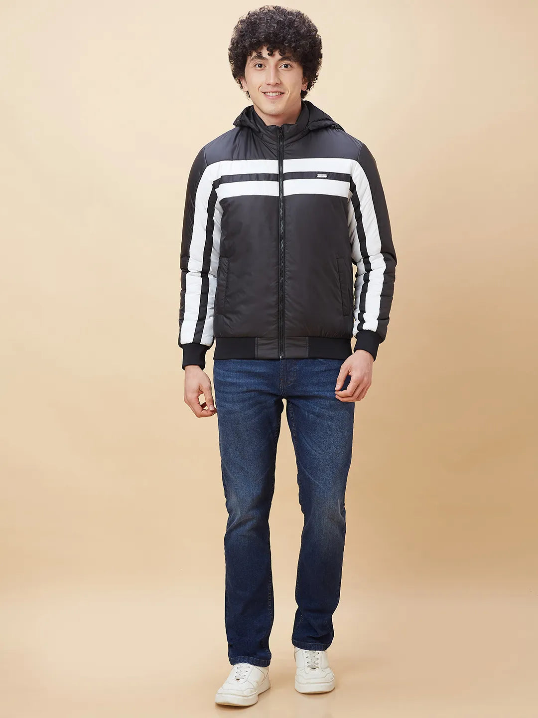 Black Regular Fit Long Sleeves Men's Jacket by Being Human Clothing