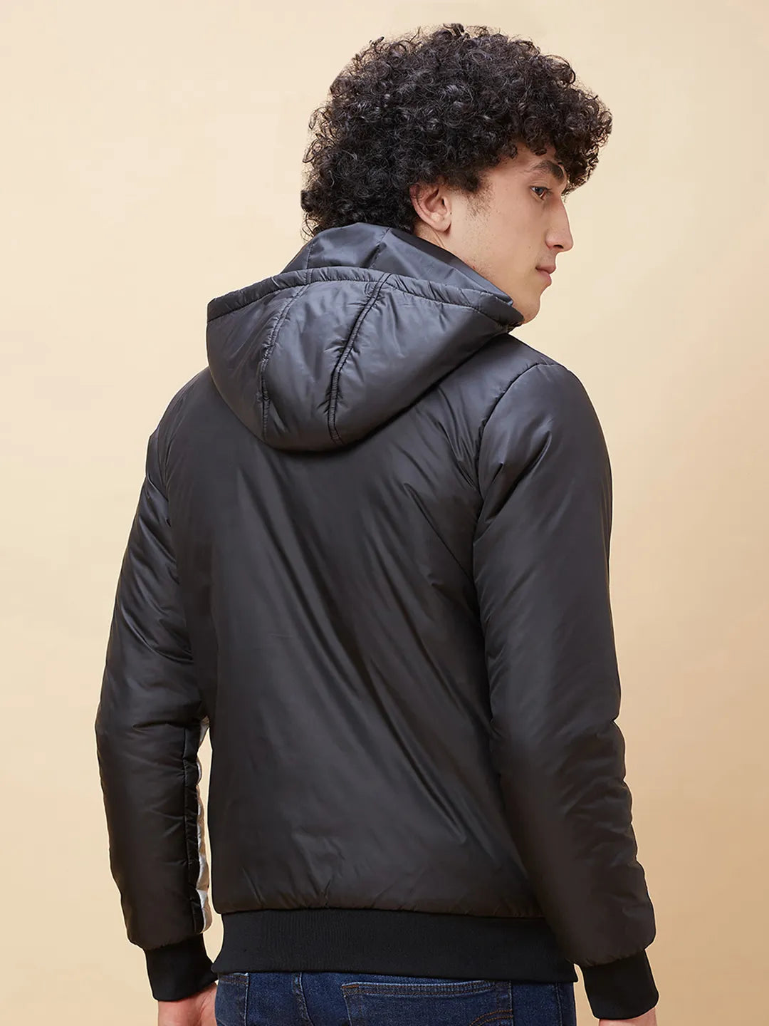 Black Regular Fit Long Sleeves Men's Jacket by Being Human Clothing