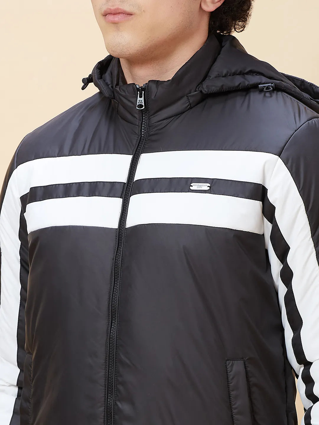 Black Regular Fit Long Sleeves Men's Jacket by Being Human Clothing