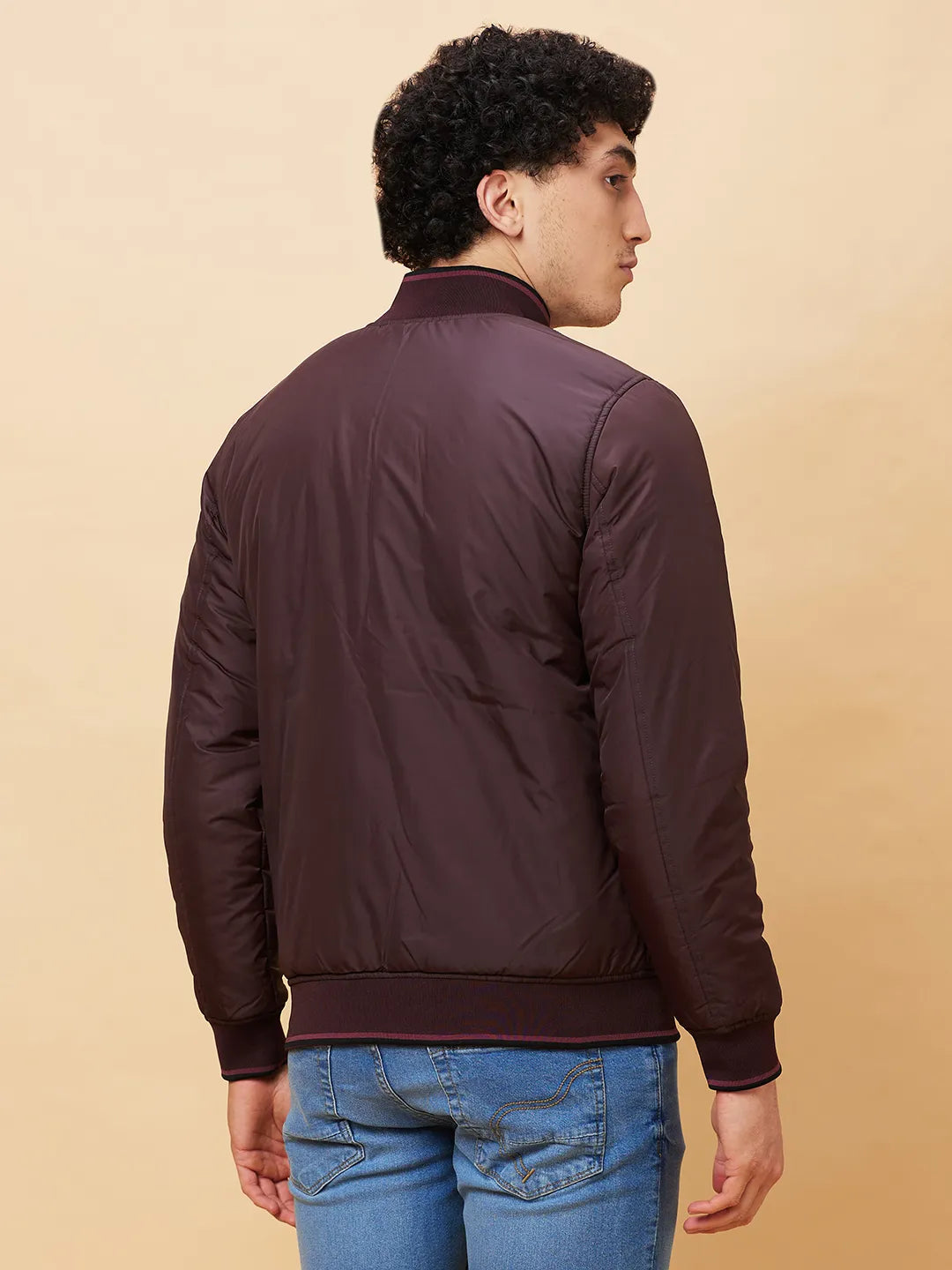 Red Regular Fit Long Sleeves Men's Jacket by Being Human Clothing