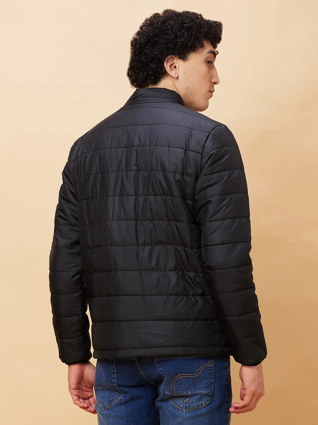 Black Regular Fit Long Sleeves Men's Jacket by Being Human Clothing