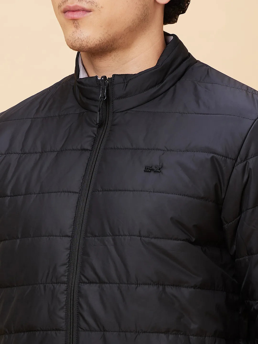 Black Regular Fit Long Sleeves Men's Jacket by Being Human Clothing