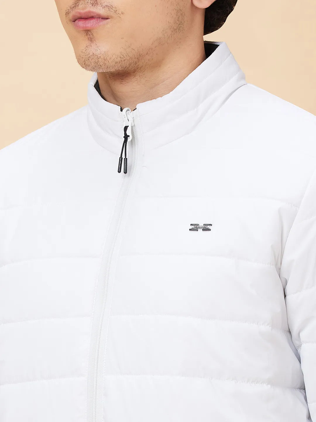 White Regular Fit Long Sleeves Men's Jacket by Being Human Clothing