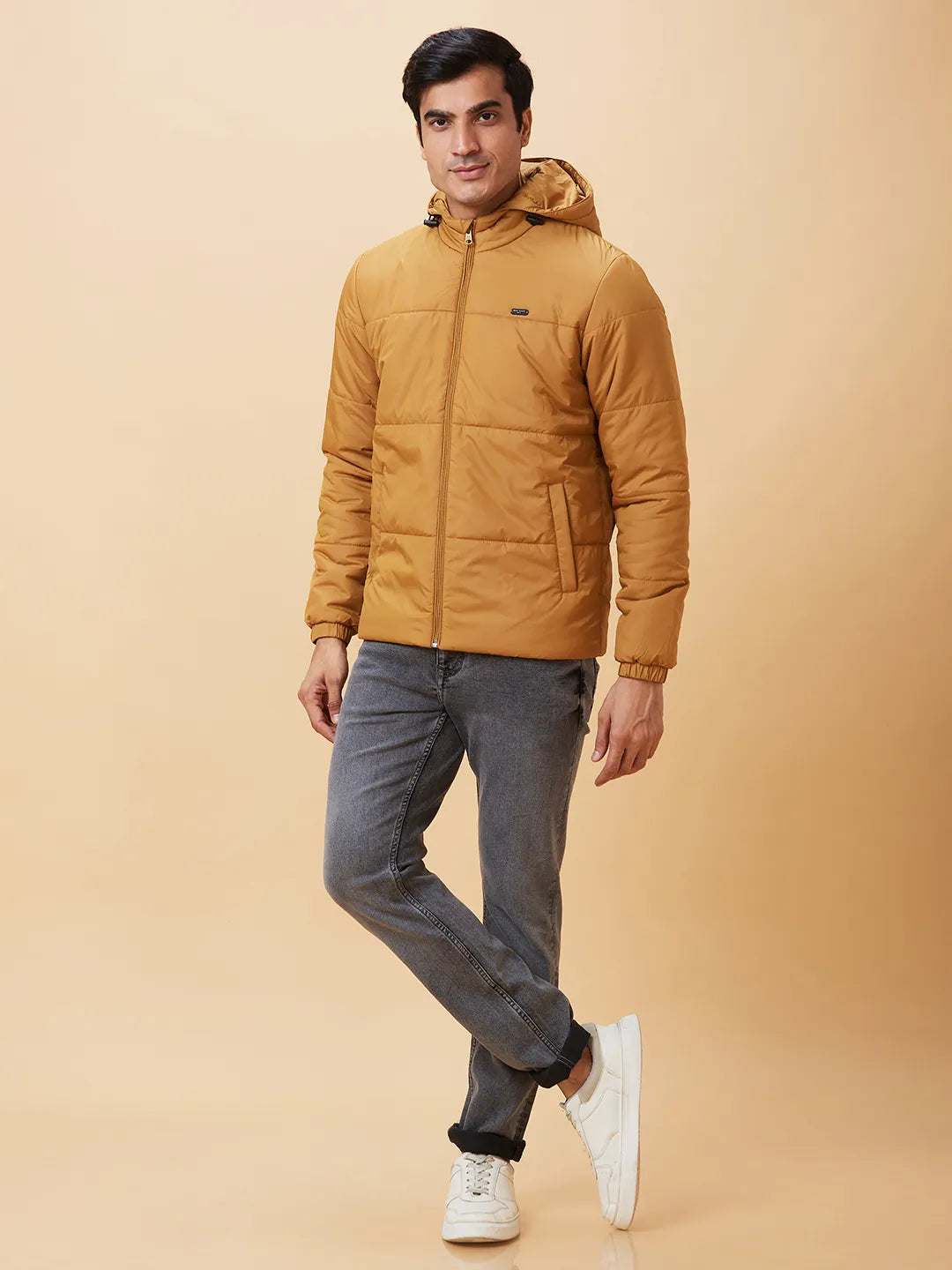 Yellow Regular Fit Long Sleeves Men's Jacket by Being Human Clothing