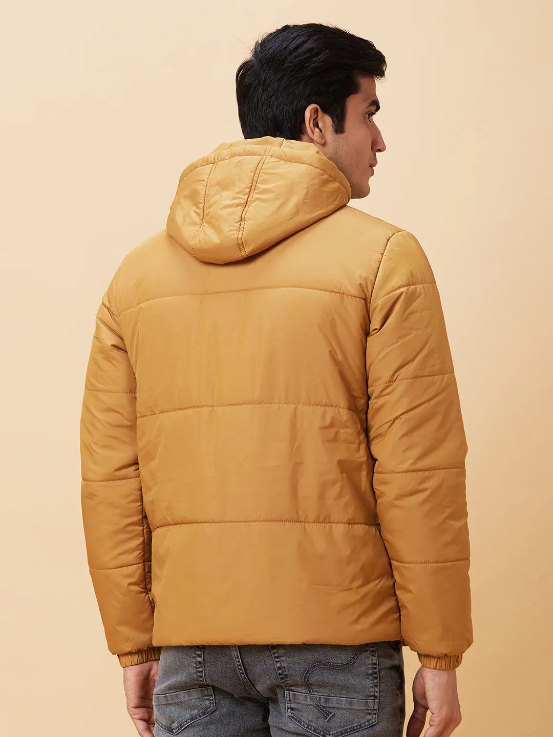 Yellow Regular Fit Long Sleeves Men's Jacket by Being Human Clothing