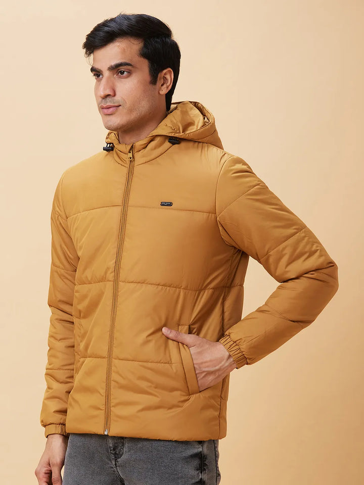 Yellow Regular Fit Long Sleeves Men's Jacket by Being Human Clothing