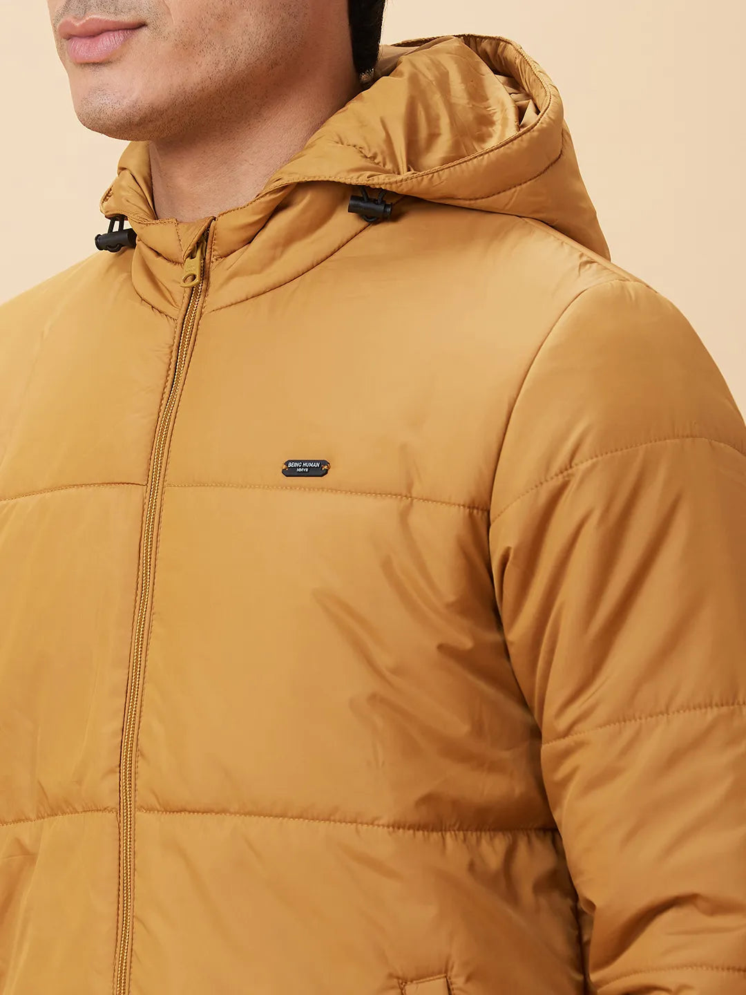 Yellow Regular Fit Long Sleeves Men's Jacket by Being Human Clothing