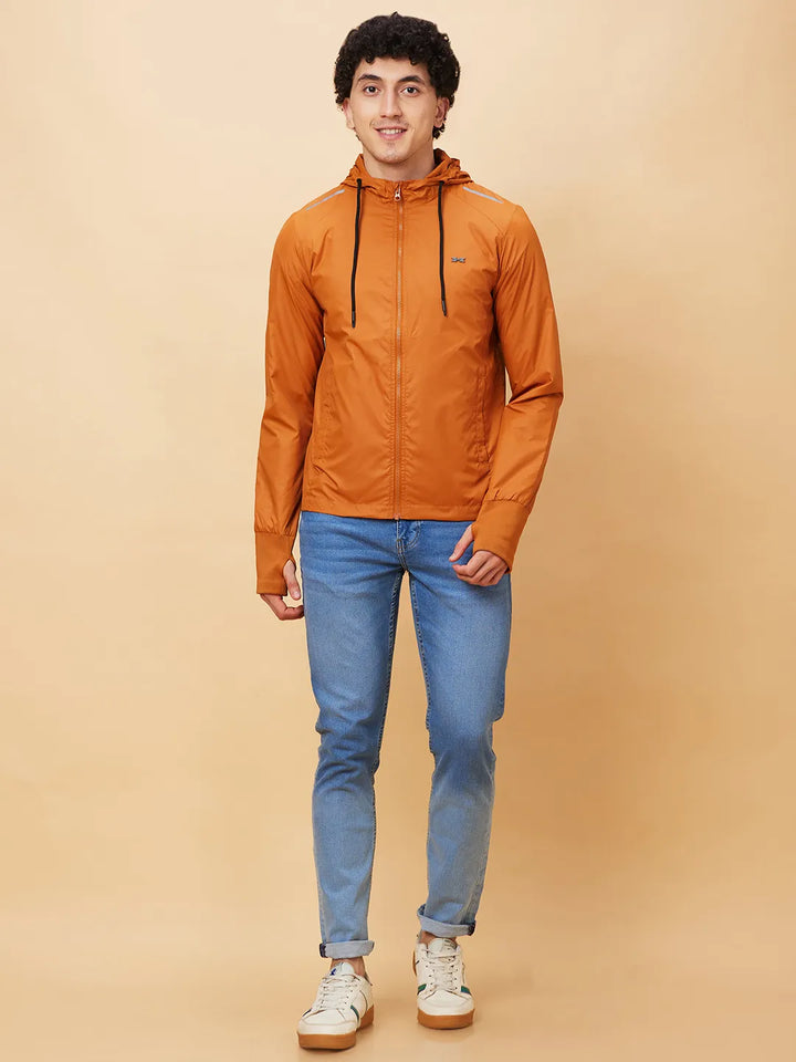 Brown Regular Fit Long Sleeves Men's Jacket