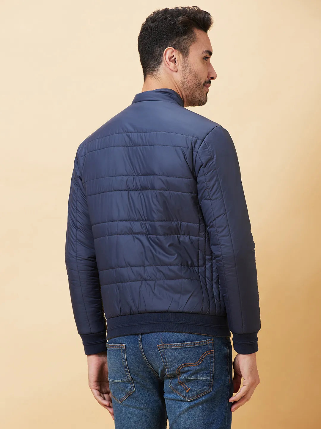 Navy Regular Fit Men's Jacket by Being Human Clothing