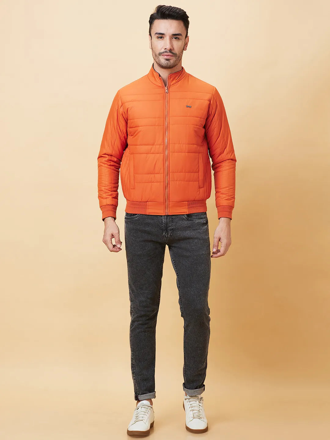 Rust Regular Fit Men's Jacket by Being Human Clothing