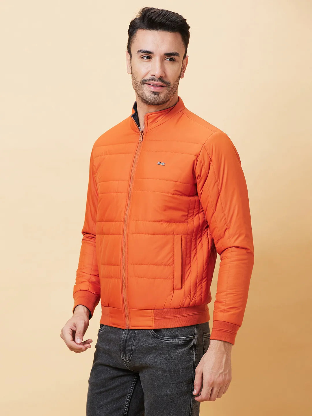 Rust Regular Fit Men's Jacket by Being Human Clothing
