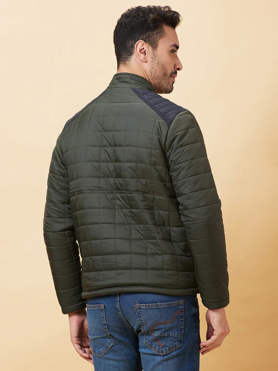 Men Jackets-Olive by Being Human Clothing