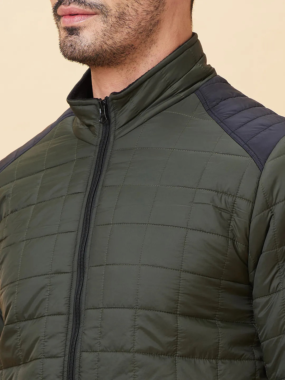 Men Jackets-Olive by Being Human Clothing