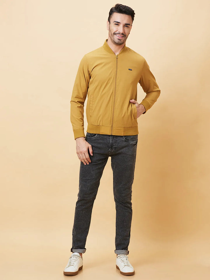 Brown Regular Fit Long Sleeves Men's Jacket
