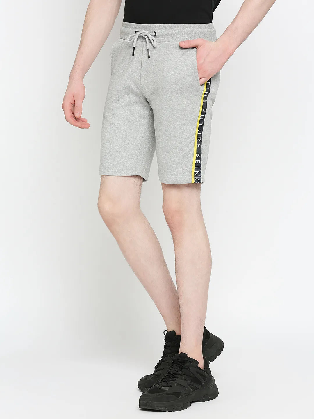 Grey Regular Fit Men's Shorts by Being Human Clothing