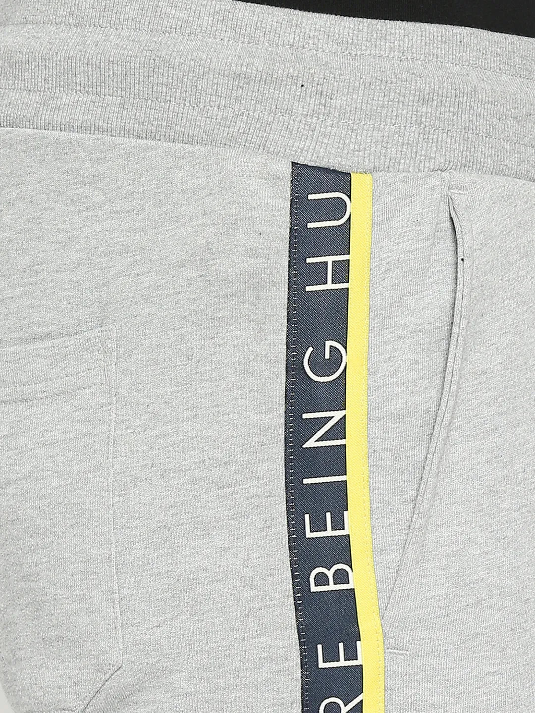 Grey Regular Fit Men's Shorts by Being Human Clothing