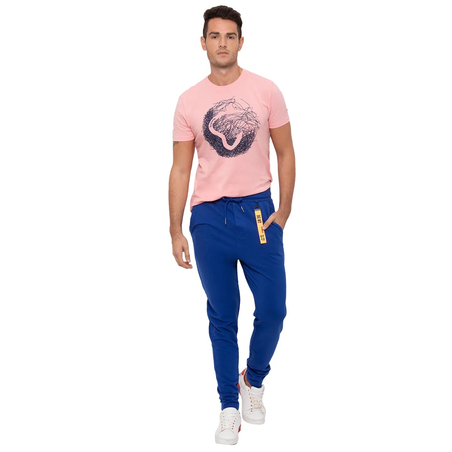Men Regular Fit Track-Royal Blue by Being Human Clothing