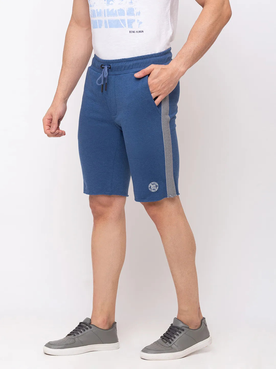 Being Human Clothing Men Regular Fit Shorts-Deep Blue Mel