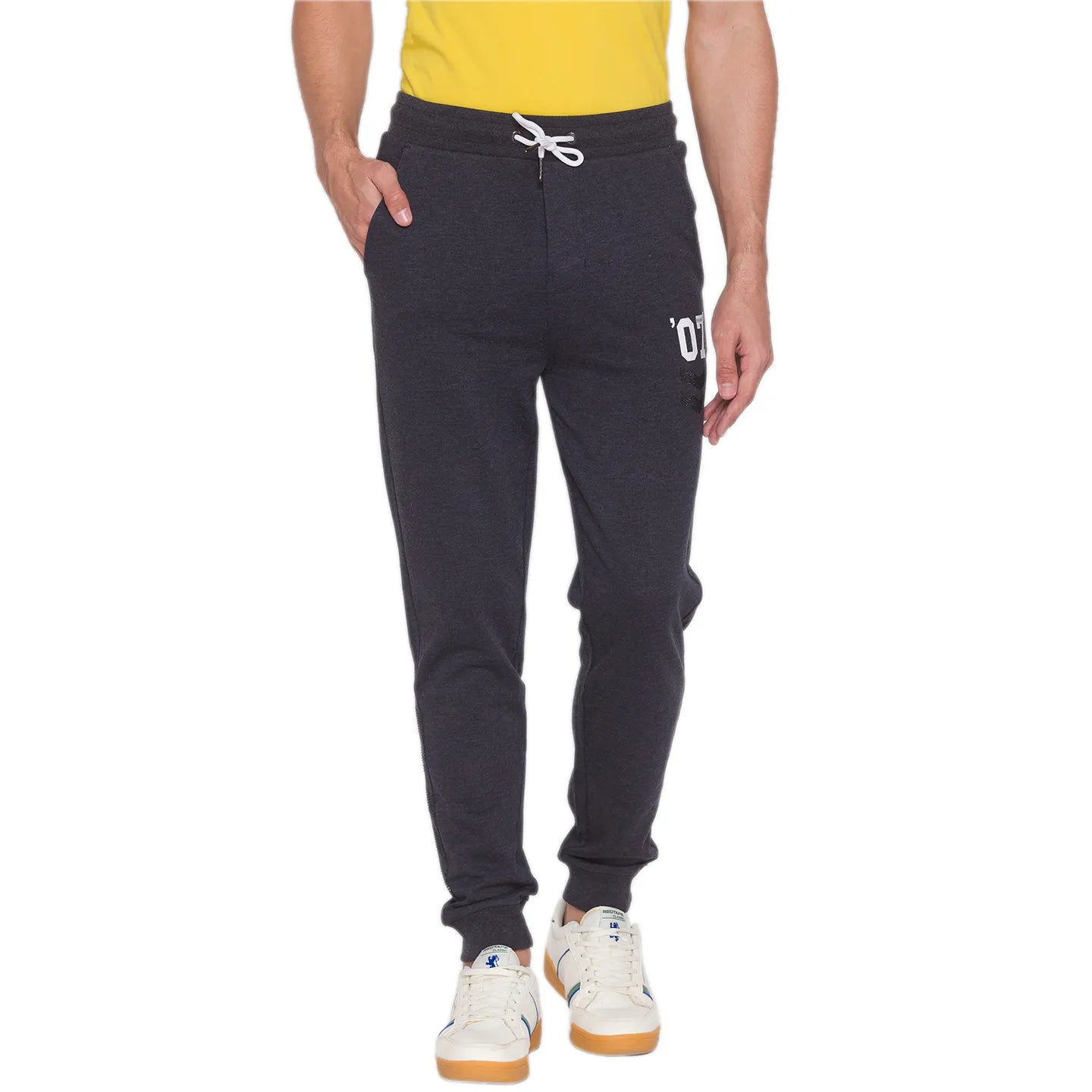 Men Regular Fit Track-Black Mel by Being Human Clothing