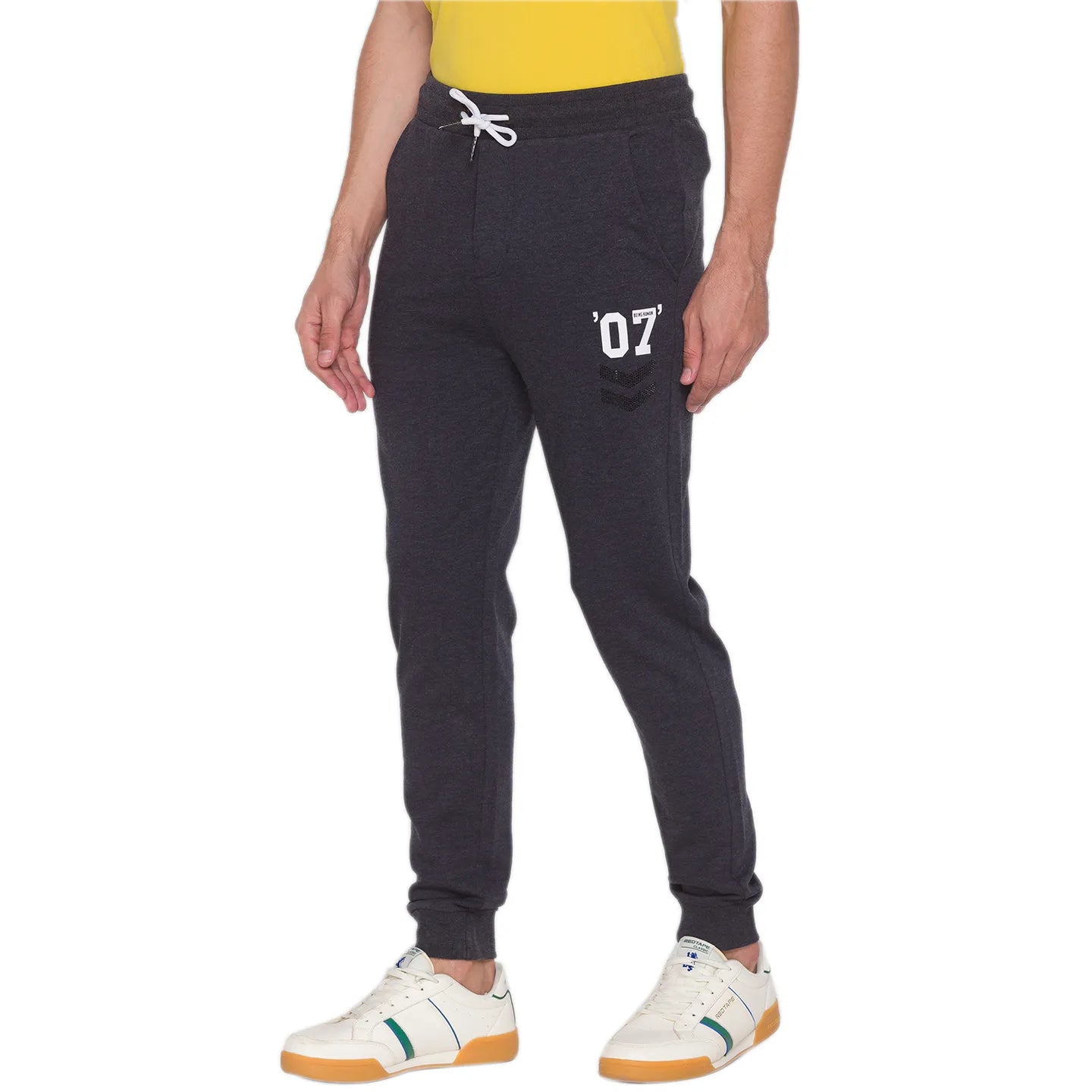 Men Regular Fit Track-Black Mel by Being Human Clothing