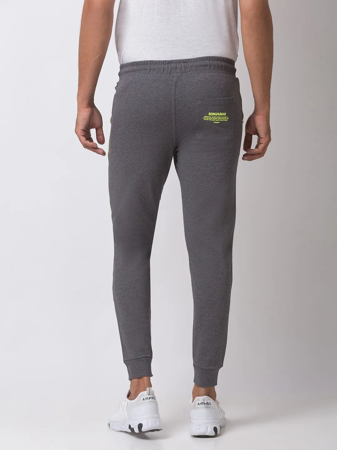 Grey Regular Fit Men's Track Pants by Being Human Clothing