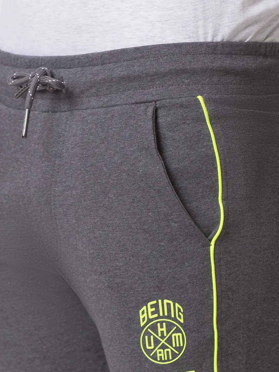 Grey Regular Fit Men's Track Pants by Being Human Clothing