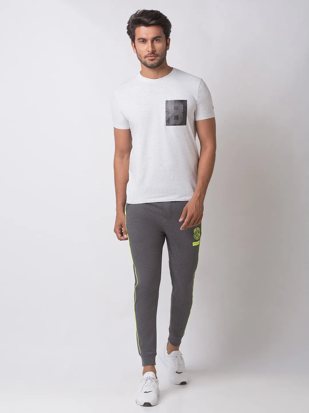 Grey Regular Fit Men's Track Pants by Being Human Clothing