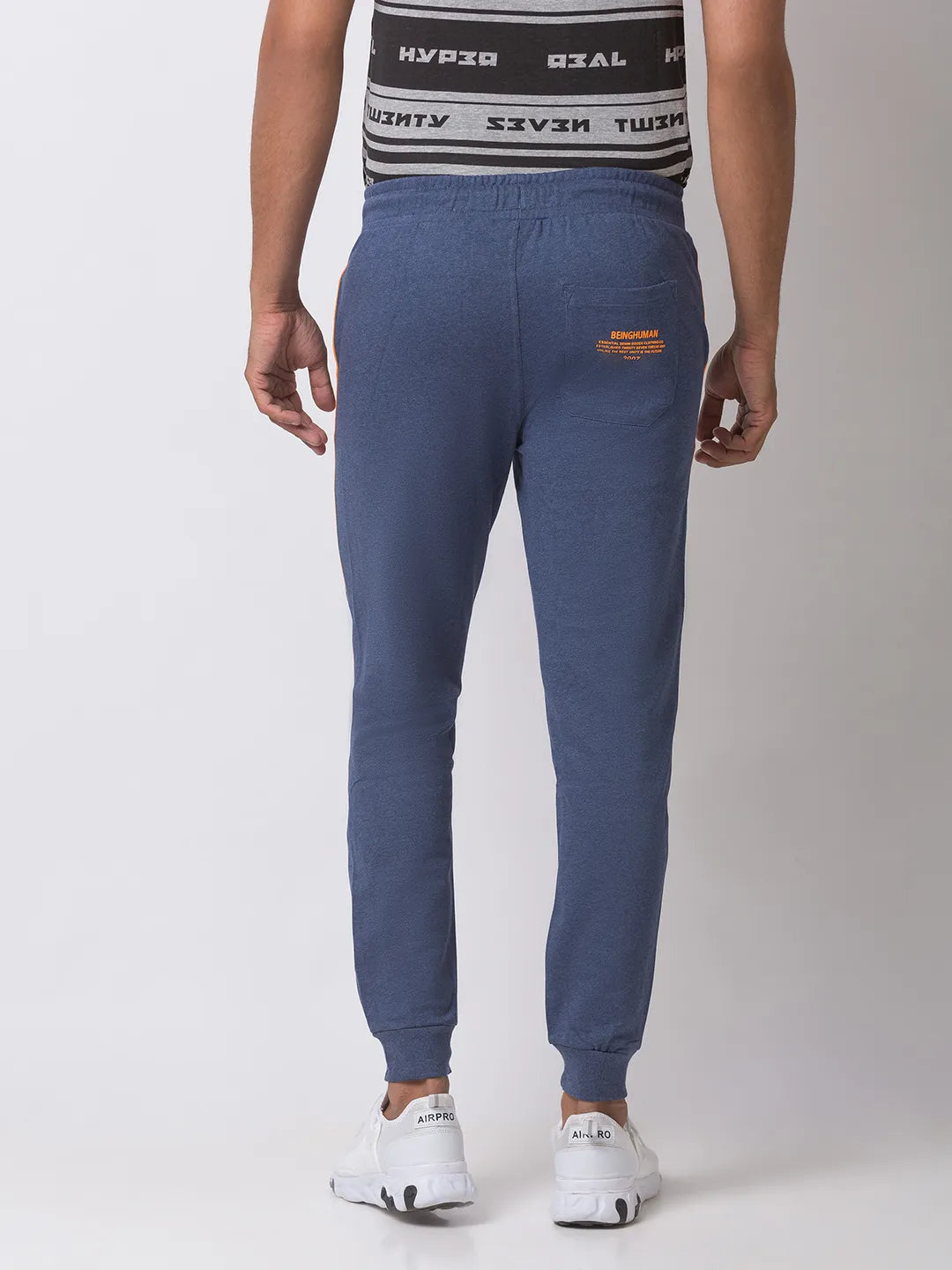 Navy Regular Fit Track Pants For Men By Being Human Clothing