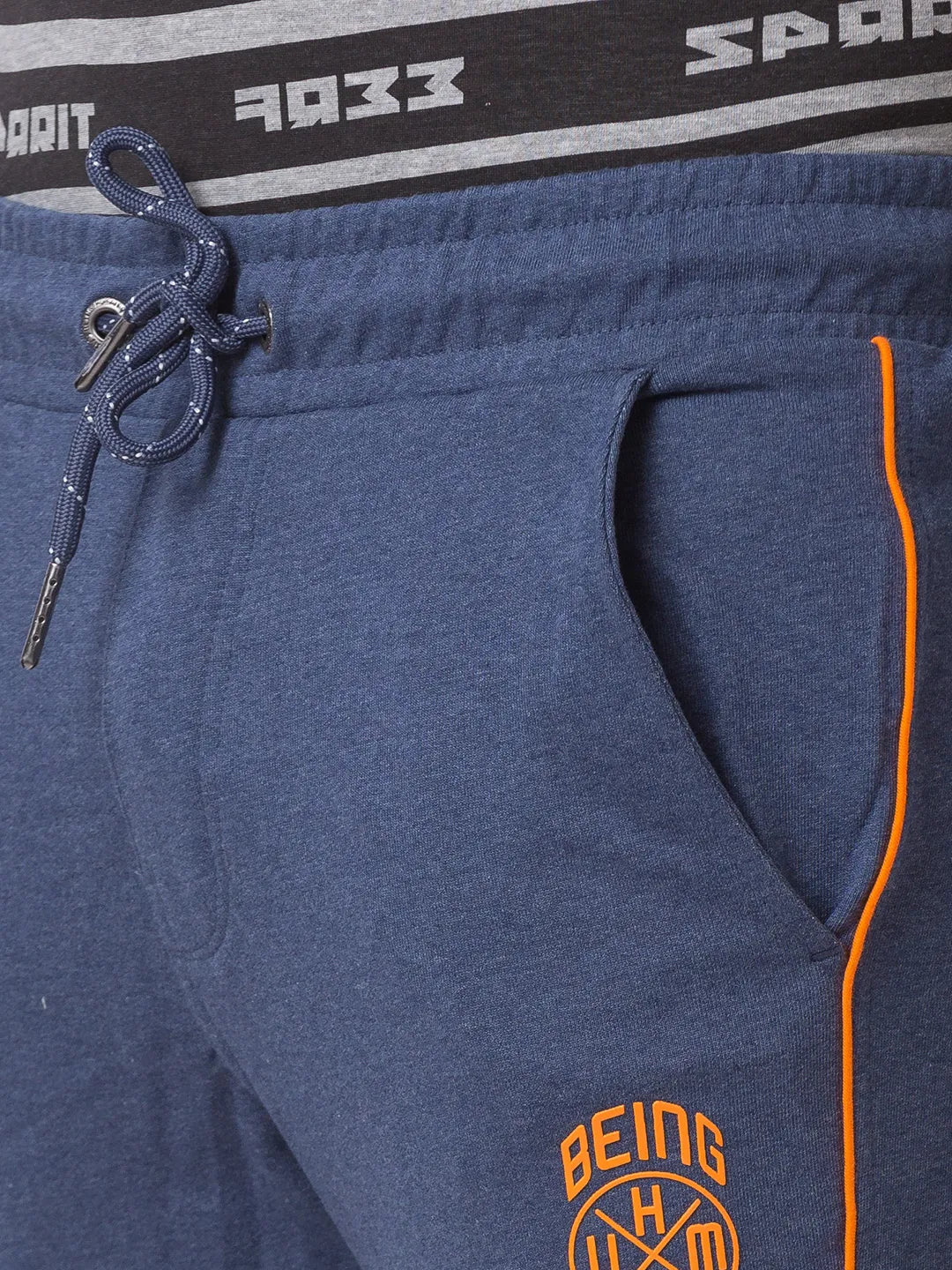 Navy Regular Fit Track Pants For Men By Being Human Clothing