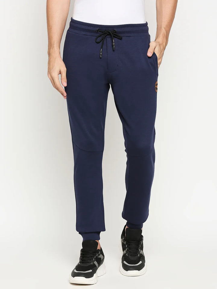Navy Regular Fit Track Pants For Men By Being Human Clothing