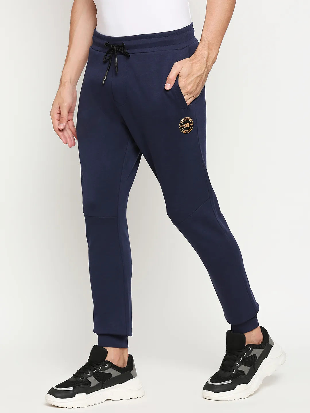 Men Regular Fit Track-Navy by Being Human Clothing