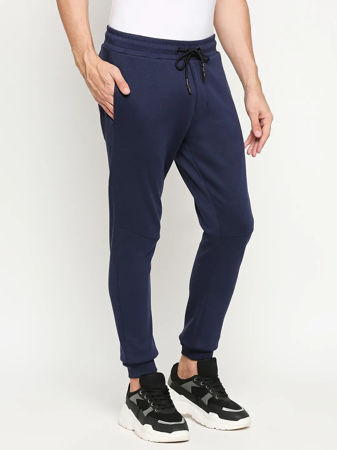 Men Regular Fit Track-Navy by Being Human Clothing