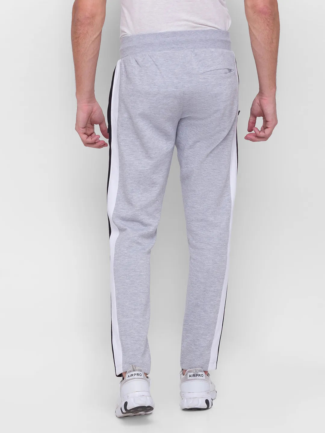 Men Regular Fit Track-Lt. Grey by Being Human Clothing