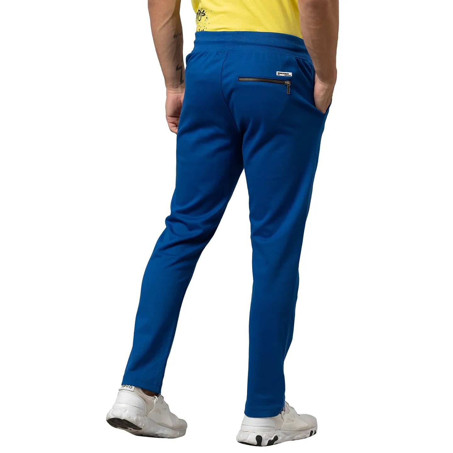 Blue Regular Fit Men's Track Pants by Being Human Clothing