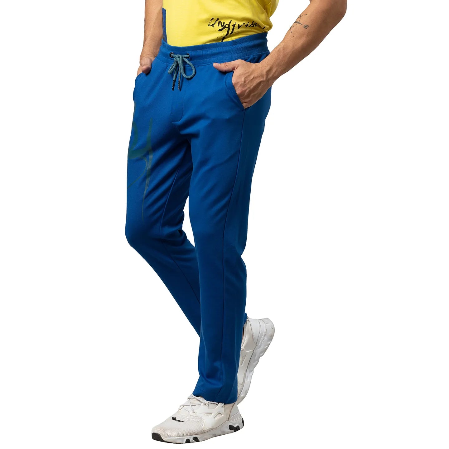 Blue Regular Fit Men's Track Pants by Being Human Clothing