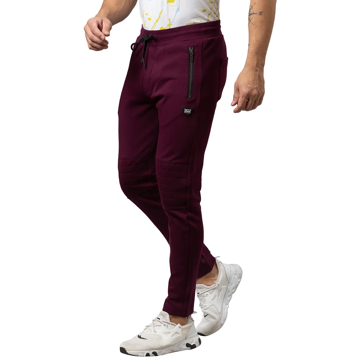 Men Regular Fit Track-Fig by Being Human Clothing